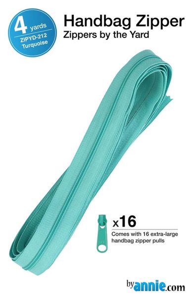 Glidelås metervare, ByAnnie - Turquoise